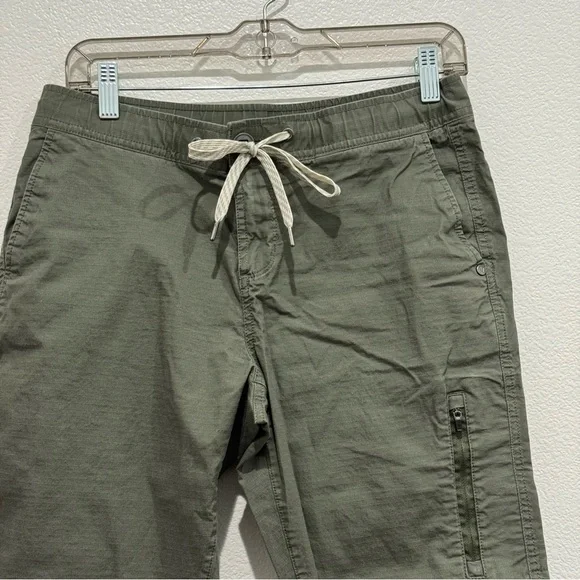 Vuori Cargo Pants Women Sz M Ripstop Army Green Mid Rise Slim Fit Gorp Core - Picture 5 of 15